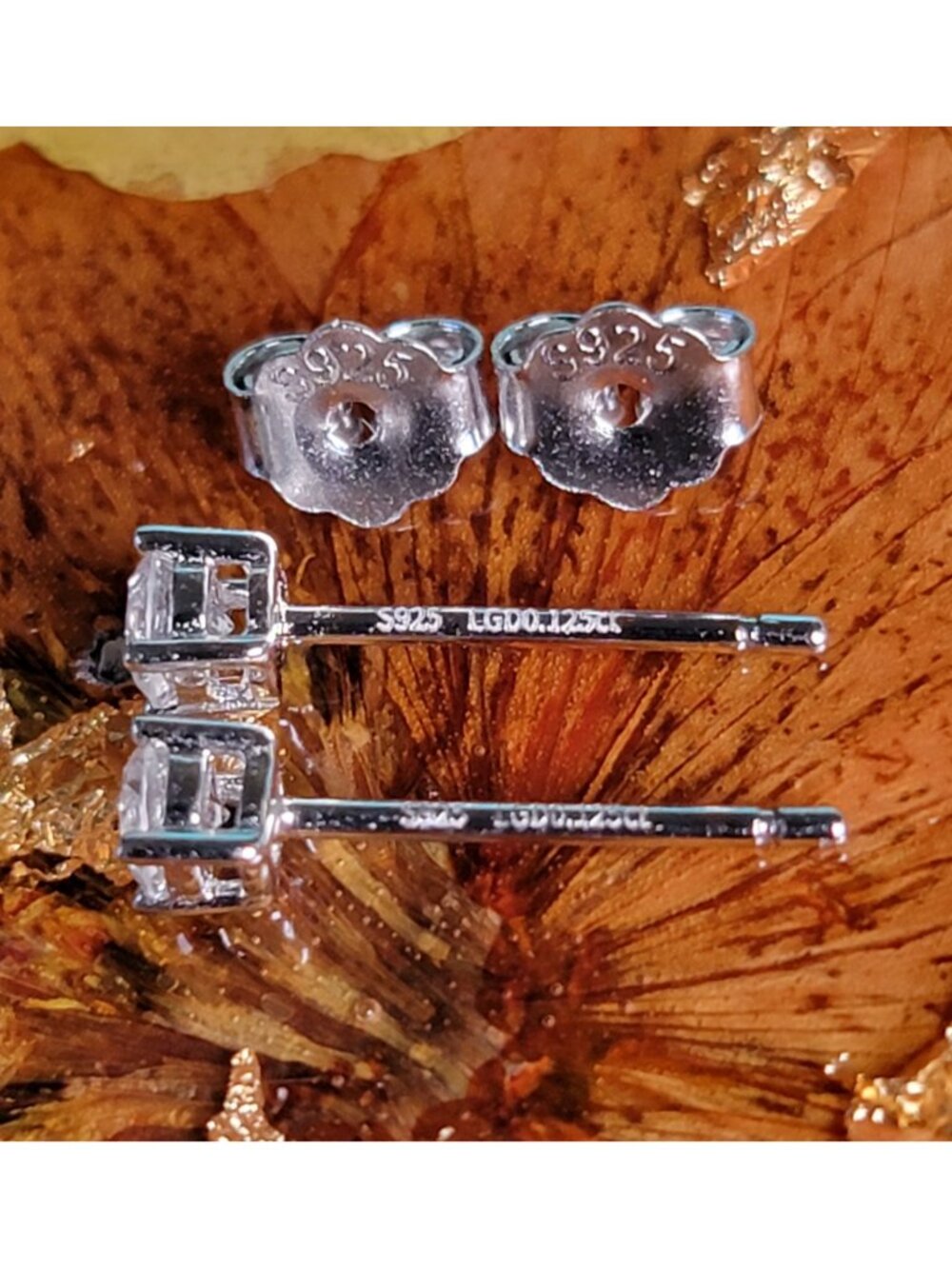 0.25 CTTW Lab Grown Diamond Stud Earrings Sterling Silver D-E VVS-VS NWT - Picture 3 of 7